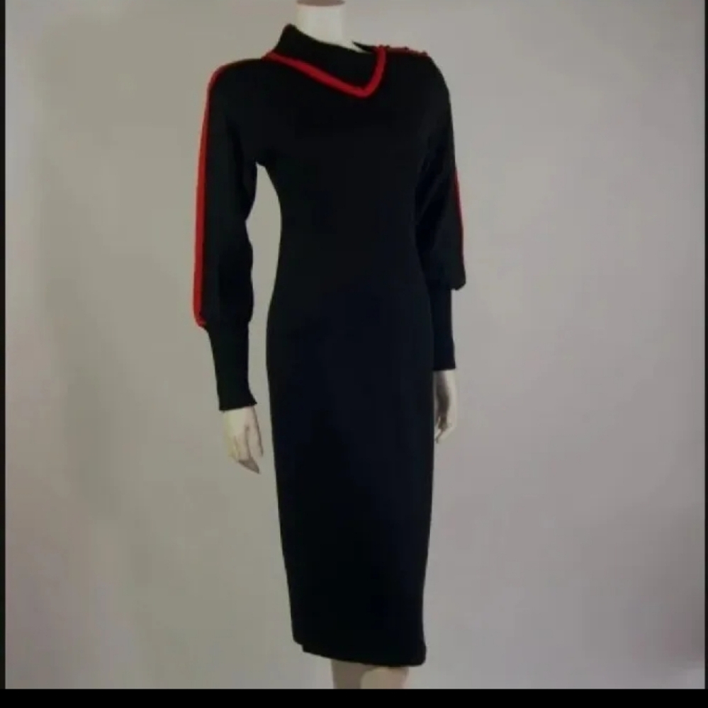 Rare Vintage Oscar DE LA Renta Knit Dress 1970s